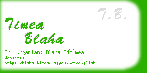 timea blaha business card